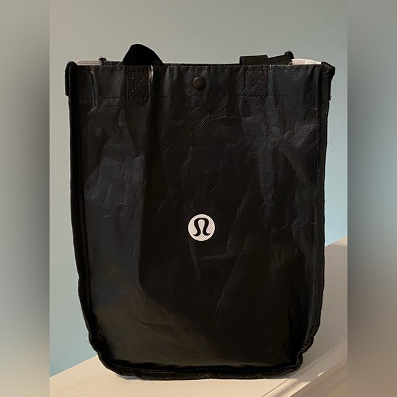Lululemon Handbags - Lululemon Reuseable Black Tote Bag smaller size